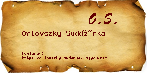 Orlovszky Sudárka névjegykártya